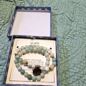 Natural stone bracelet soft turquoise colors